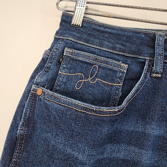 Judy Blue Joan High Rise Cropped Straight Raw Hem Ankle Slit Denim Jean… - Picture 6 of 13